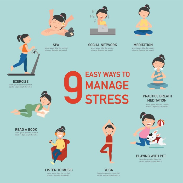 Anxiety relieve inforgraphic